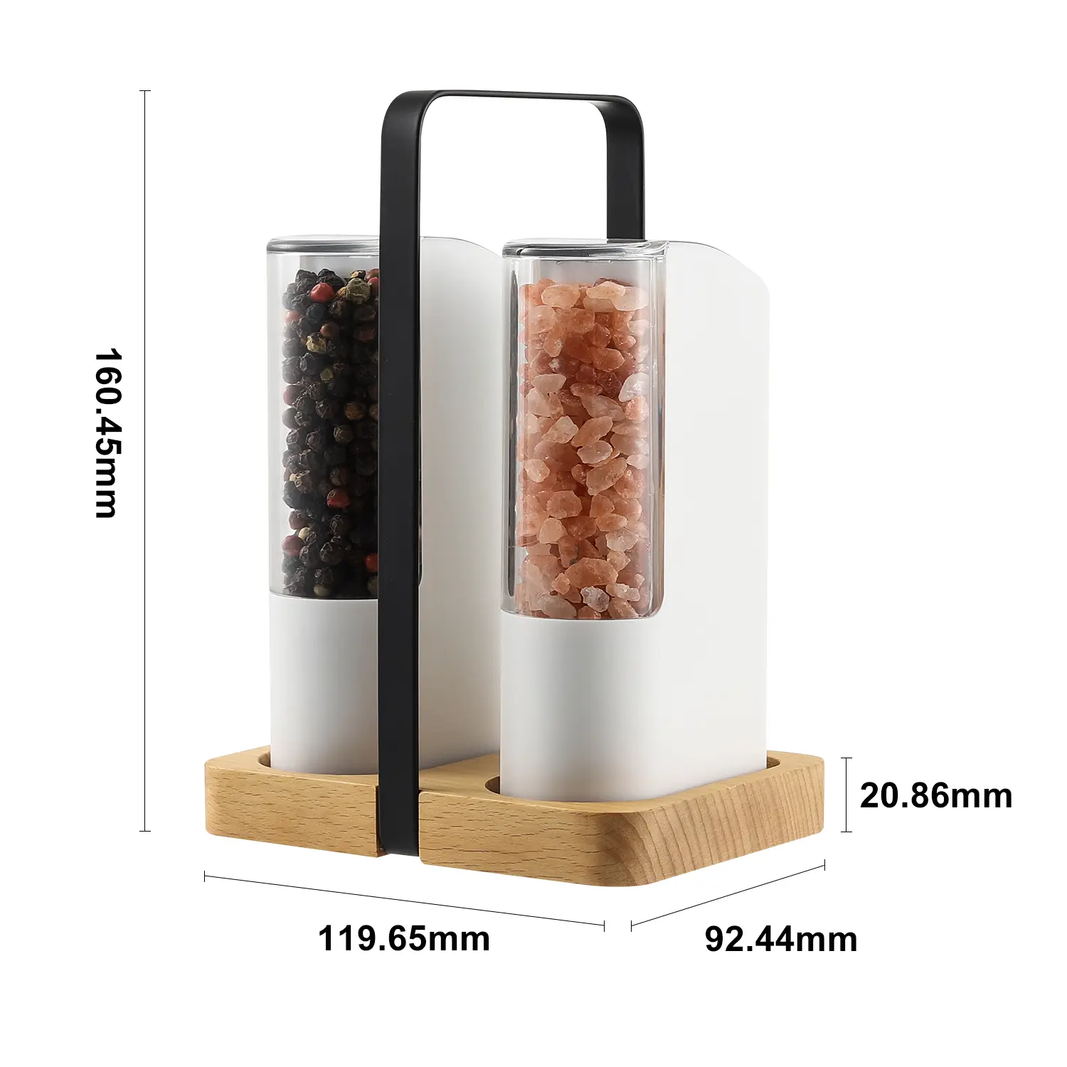 Custom Bulk Salt and Pepper Grinder Set with Holder Quotes, Factories