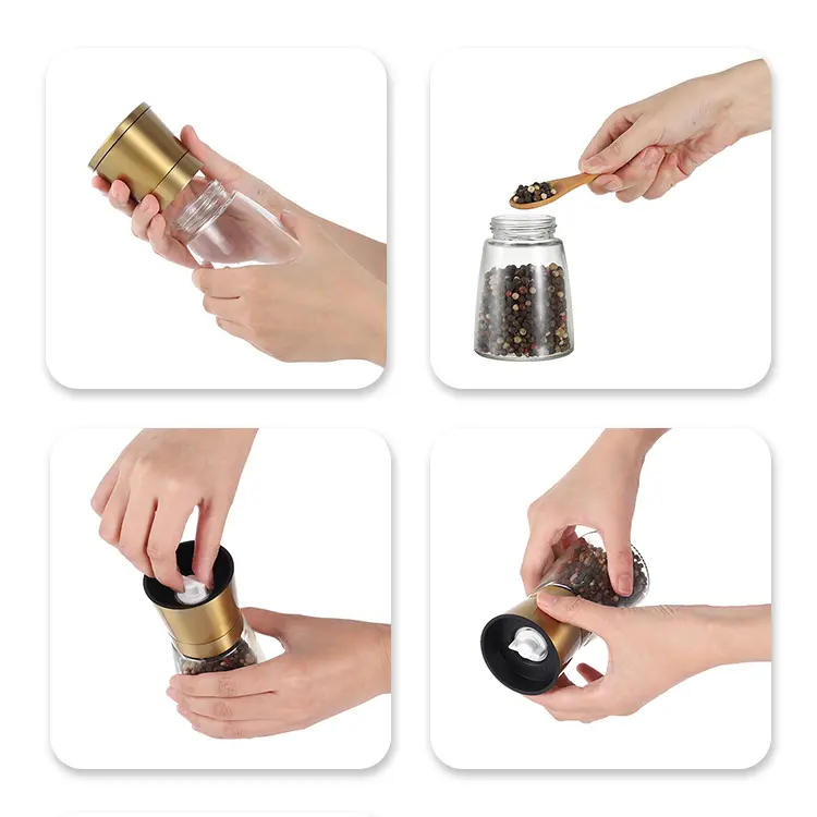 OEM Bulk Sale Compact Stainless Steel Pepper Mill Exporter, Suppliers