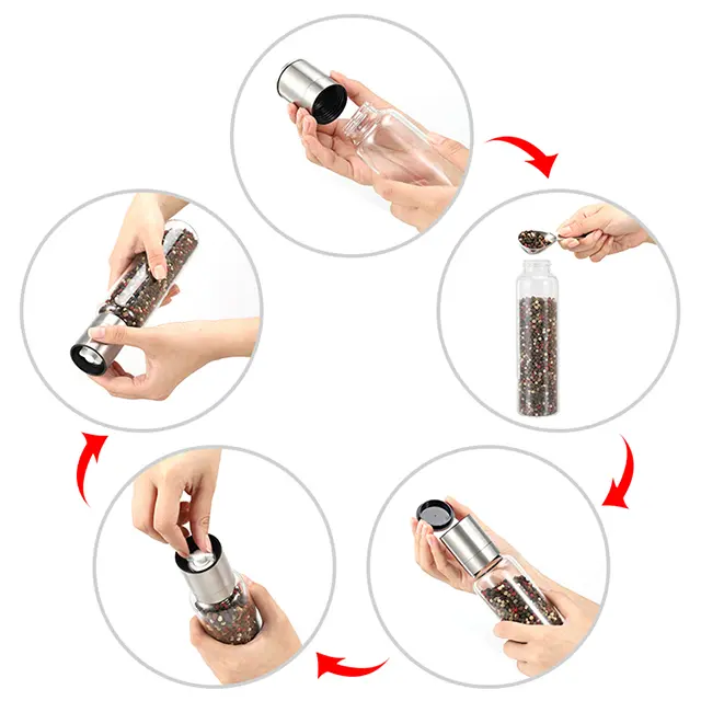 CE Certification Customized Glass Salt And Pepper Grinder Set Factories, Suppliers