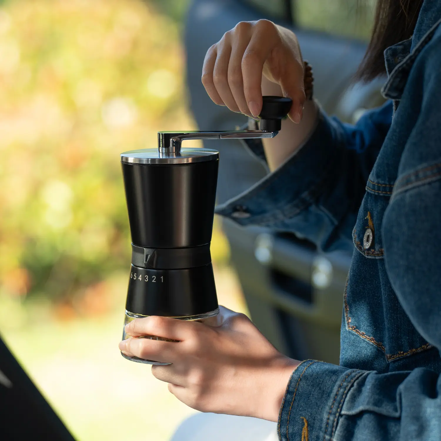 Commercial Precision Manual Burr Coffee Grinder