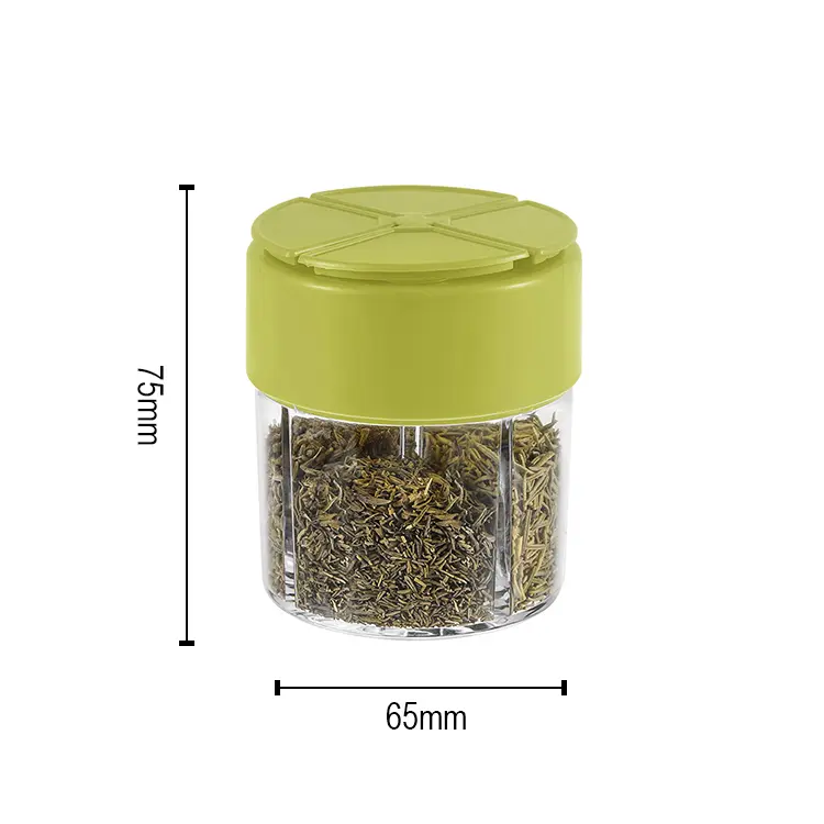 Famous Plastic Pepper & Salt Shaker with 4 Compartments Supplier, Exporters