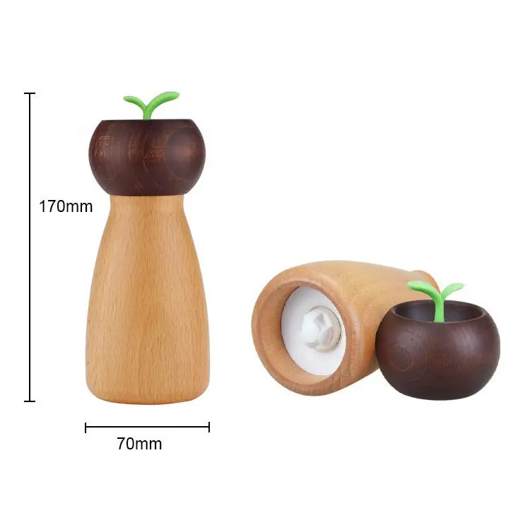 ODM New Beech Wood Salt and Pepper Grinder 