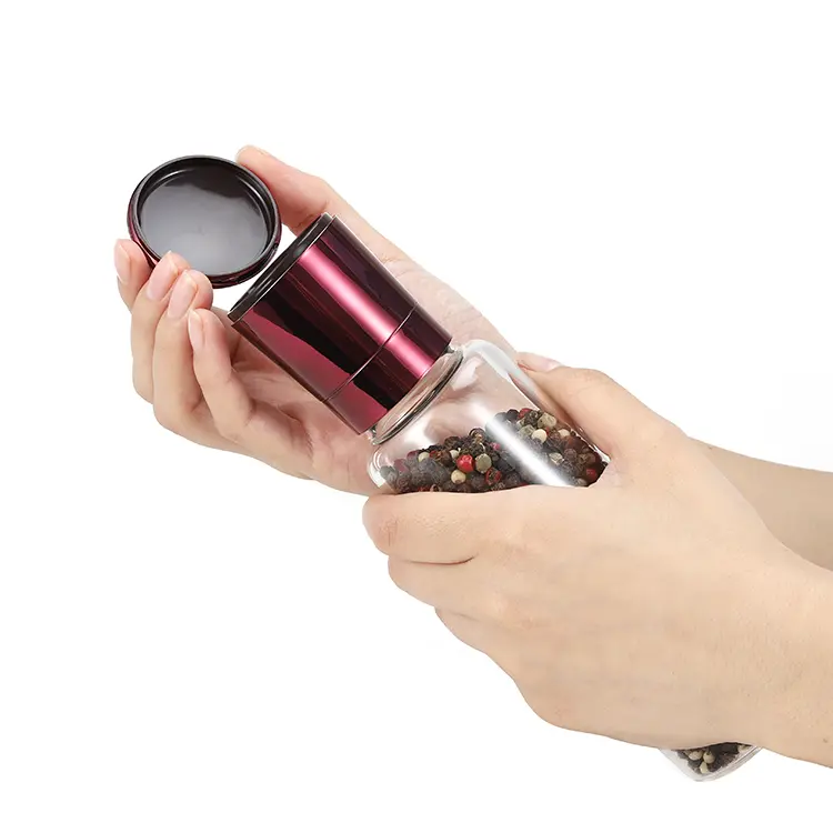 Wholesale Glossy Plastic Manual Pepper Grinder