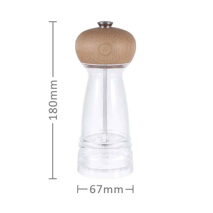 Custom Classic Pepper Grinder with Wood Cap