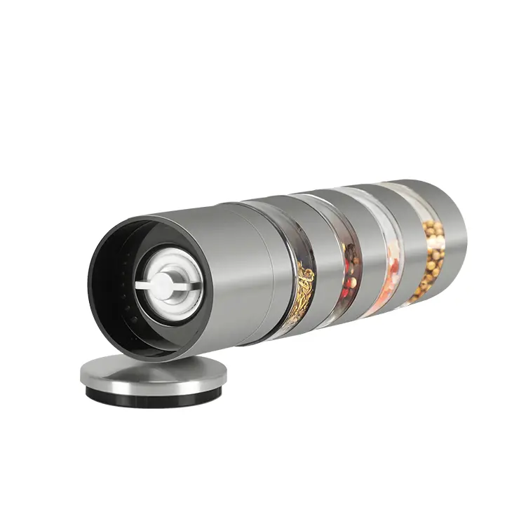 Custom 4 Stacked Refillable Pepper Grinder