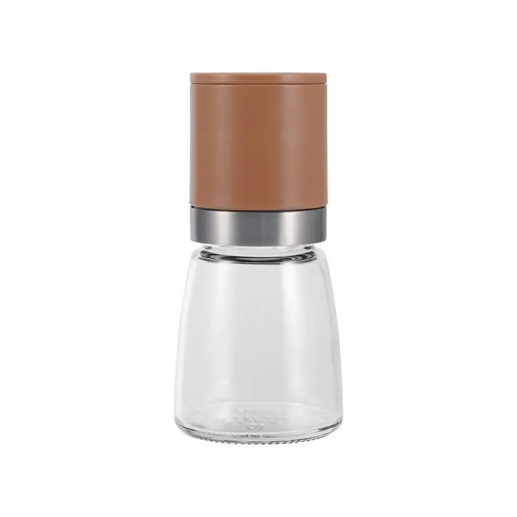 Wholesale Plastic Adjustable Pepper Grinder with Glass Jar