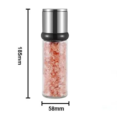 China Pink Salt and Pepper Grinders with Glass Bottle Manufacturers, Manufacturer