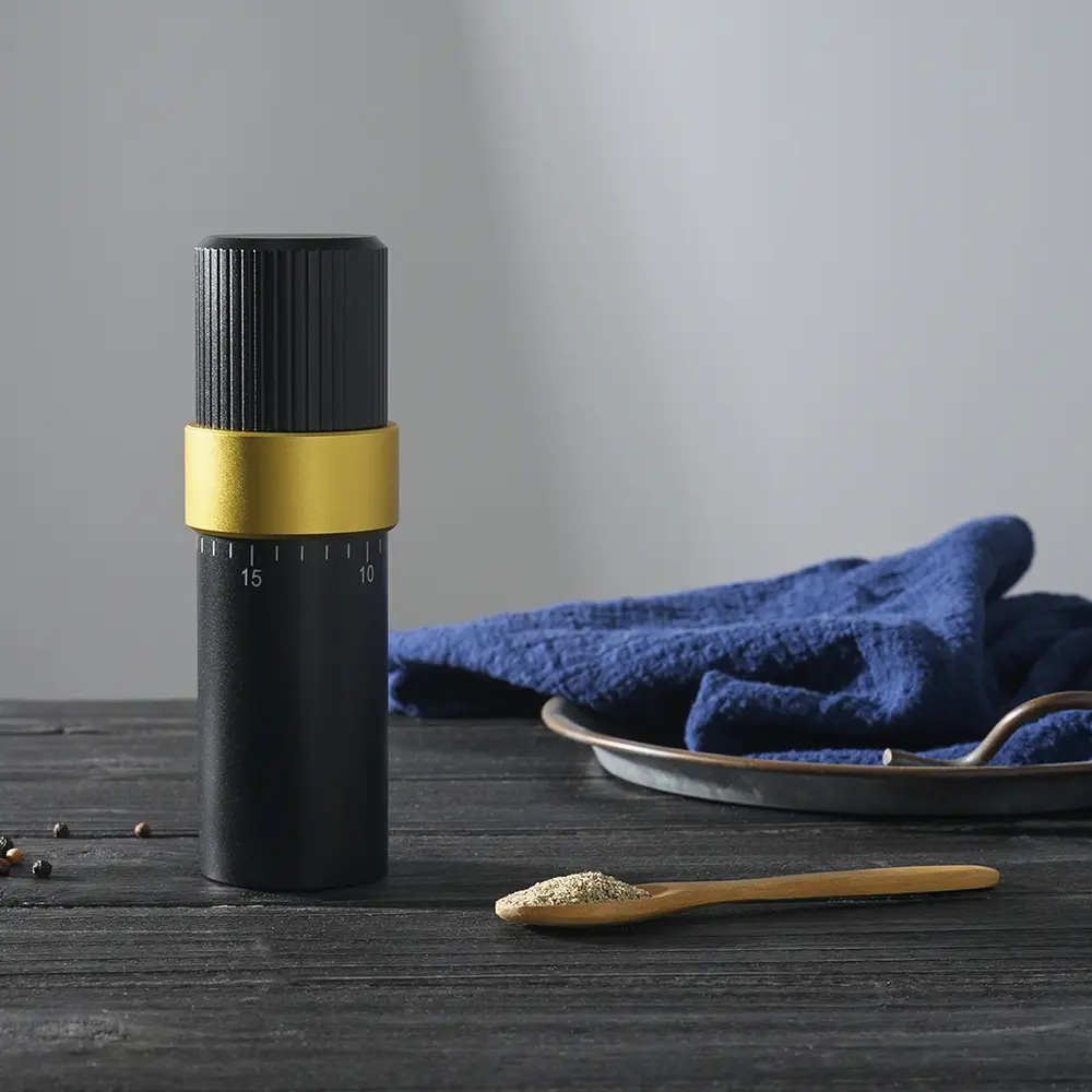 Custom Aluminum Alloy Salt and Pepper Grinder with S/S Grinding Burr 
