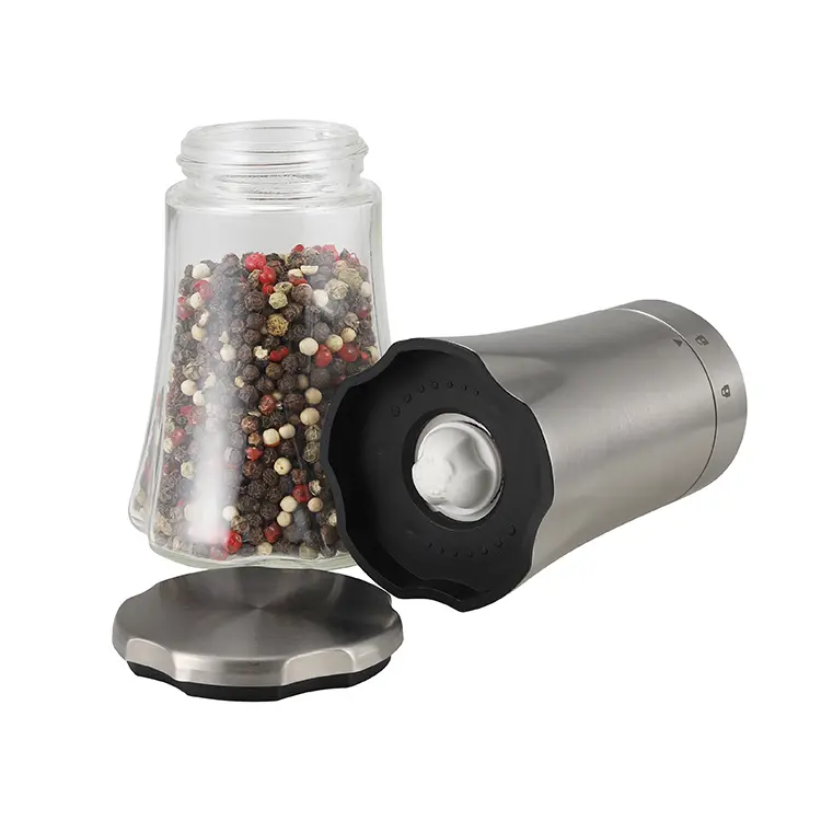 Custom Metal Battery Operated Pepper Grinder with Ceramic Burr 4
