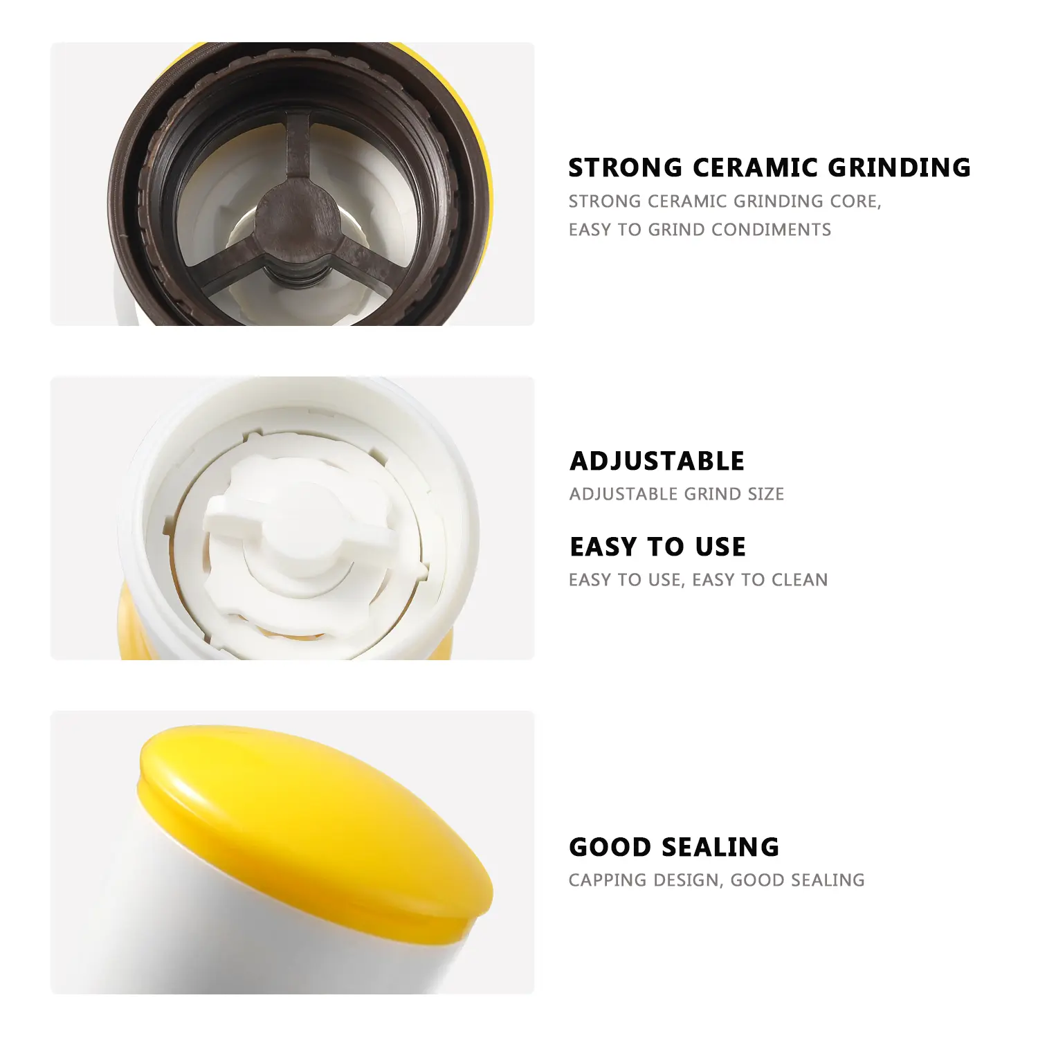 Wholesale Plastic Refillable Pepper Grinder