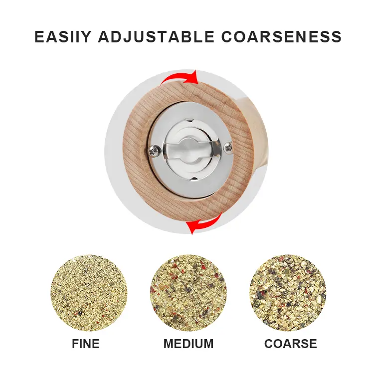 Wholesale Wooden Adjustable Pepper Grinder