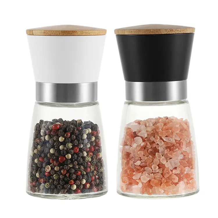 ODM Bamboo Salt and Pepper Grinder Set with Ceramic Burrs