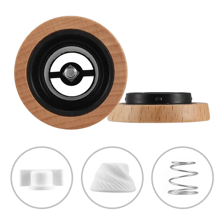 ODM Mini Wooden Spice Mill Set with Wooden Base