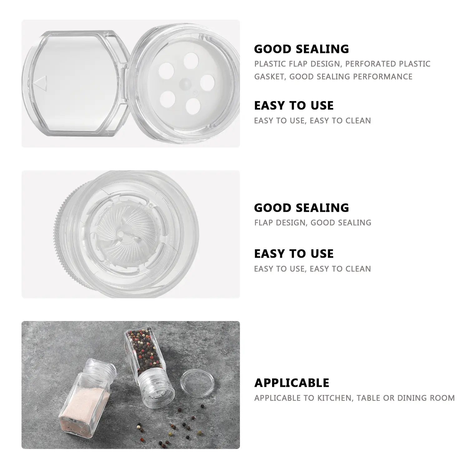 ODM Customized Salt & Pepper Shaker with Glass Bottle