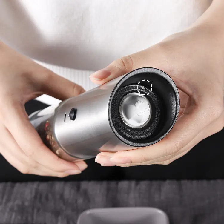 Gravity grinding mechanism and indicator light
