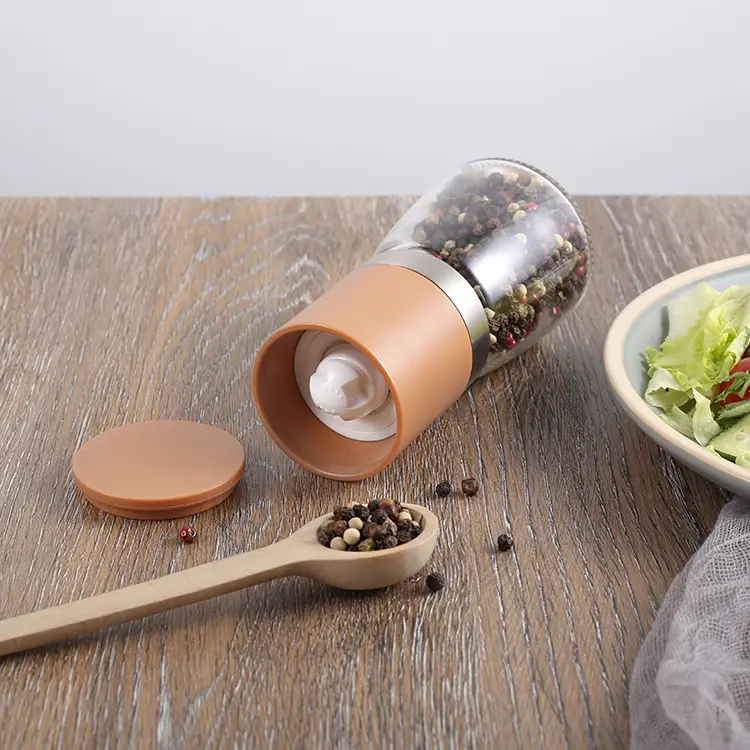 Wholesale Hand Spice Grinder Mill with Glass Jar 1