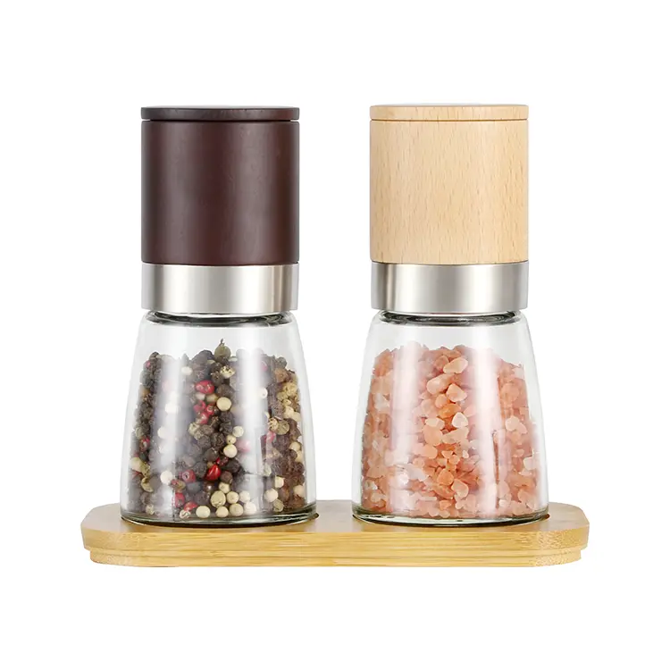 ODM Wood Adjustable Salt and Pepper Grinder Set 