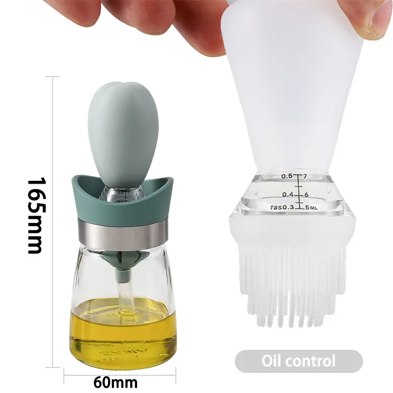 Wholesale Olive Oil Glass Bottle with Silicone Brush
