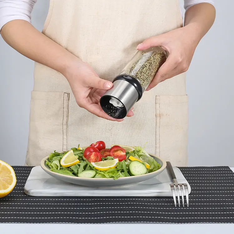 ODM Stainless Steel Manual Spice Mill with Adjustable Ceramic Burr