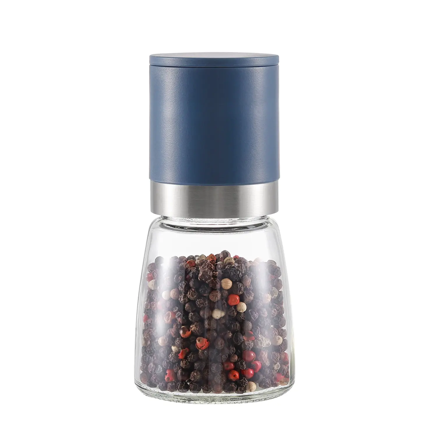 Wholesale Plastic Adjustable Pepper Grinder with Glass Jar