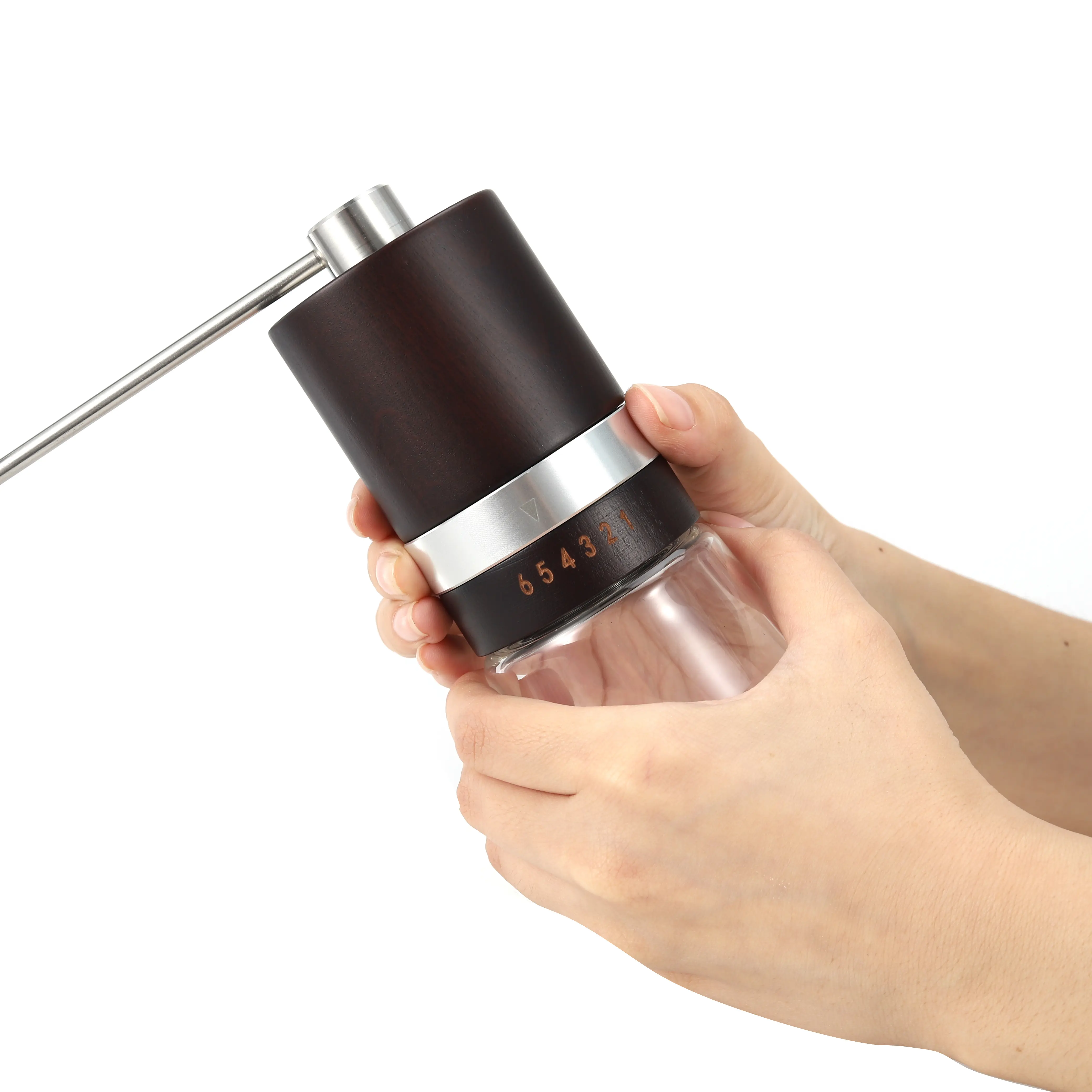 CE Certification Wood Hand Burr Coffee Grinder with Stainless Steel Burr Exporters, Suppliers