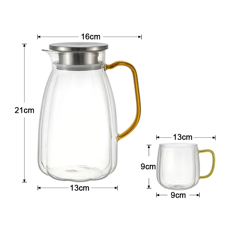 China Bulk Sale High Quality Glass Water Bottle and Mug Set Quotes, Pricelist