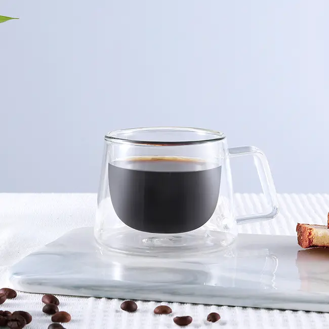 Wholesale Double Borosilicate Glass Coffee Mug