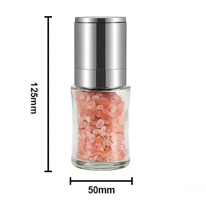 ODM Stainless Steel Pepper Grinder with Glass Bottle 