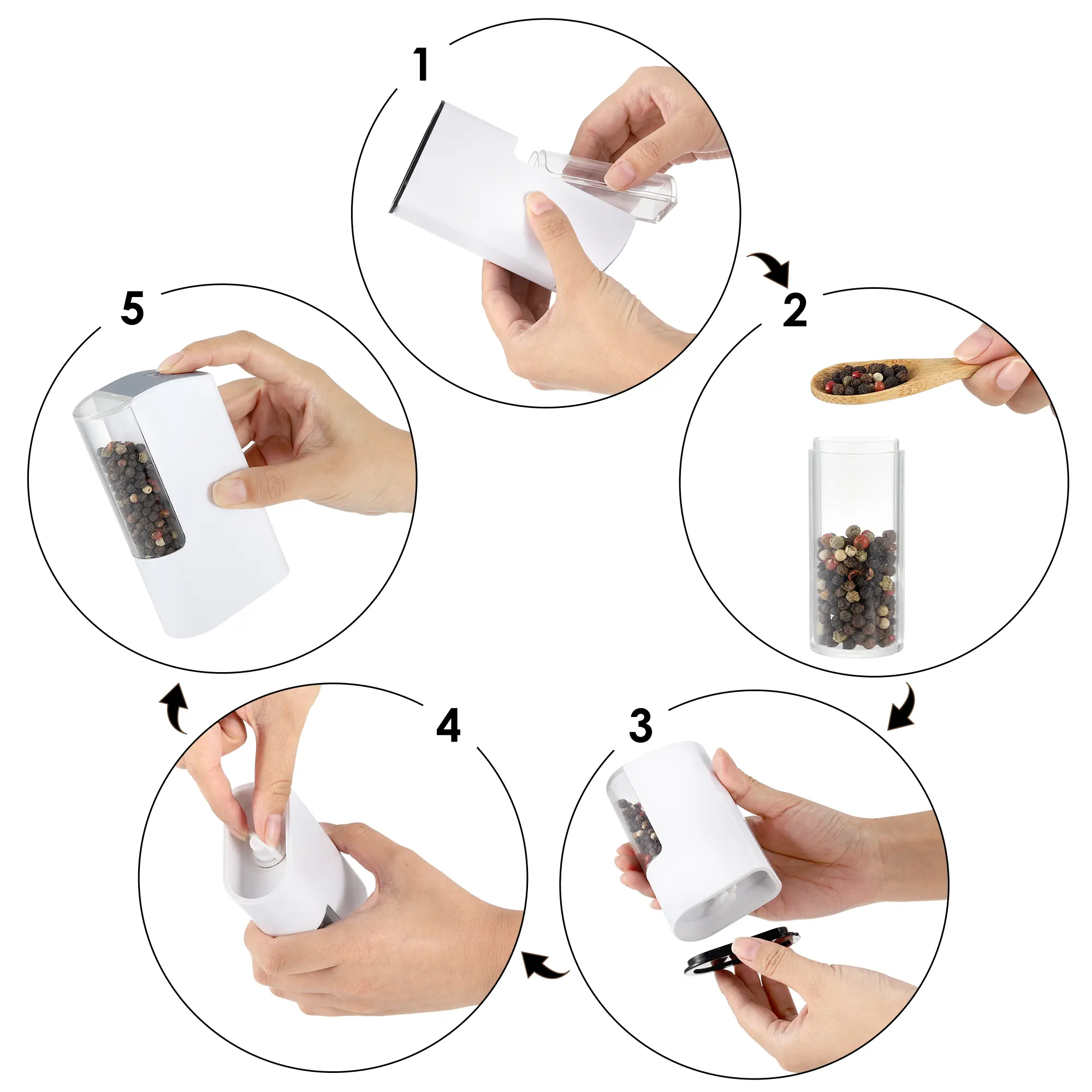 Famous Customized Mini Portable Rechargeable Pepper Mill Set  Exporters, Factories