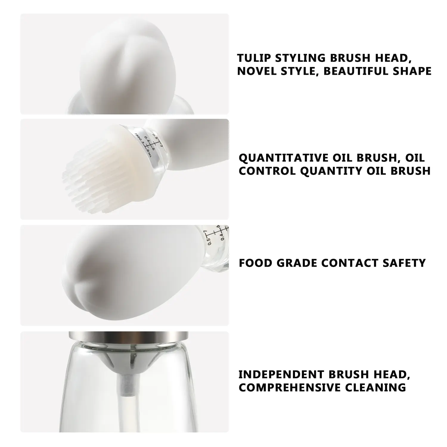 Silicone brush head details