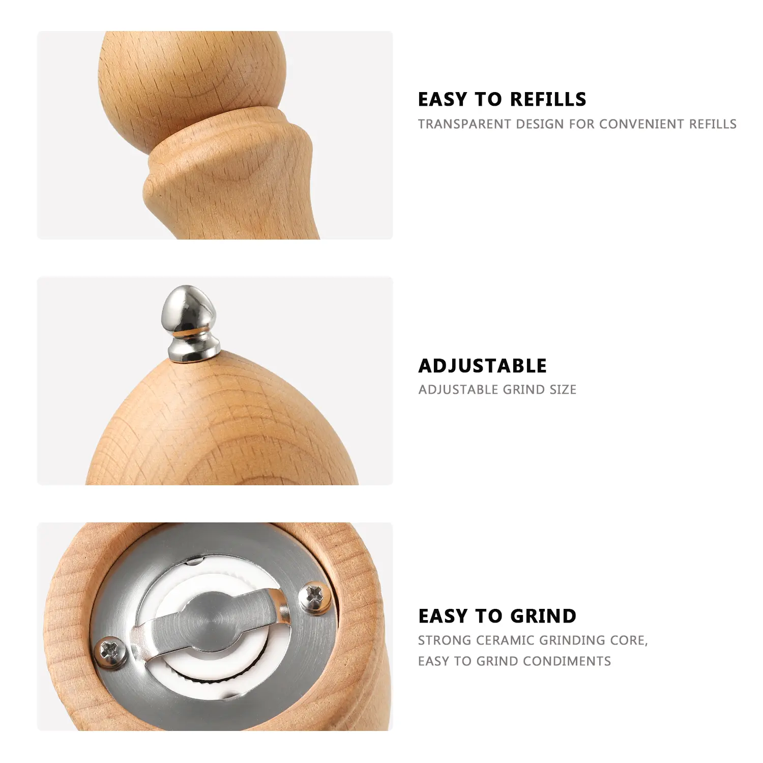 ODM Vintage Salt And Pepper Grinders