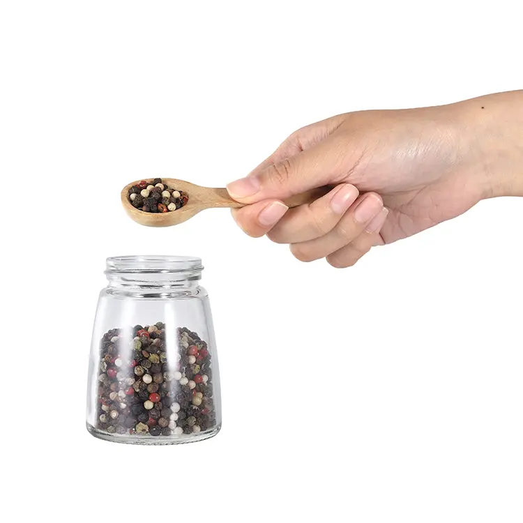 Custom Brown Portable Salt and Pepper Grinder with Adjustable Burr