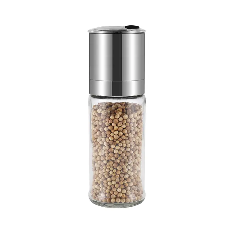ODM Glass Salt and Pepper Grinder with Rotating Shaker Cap