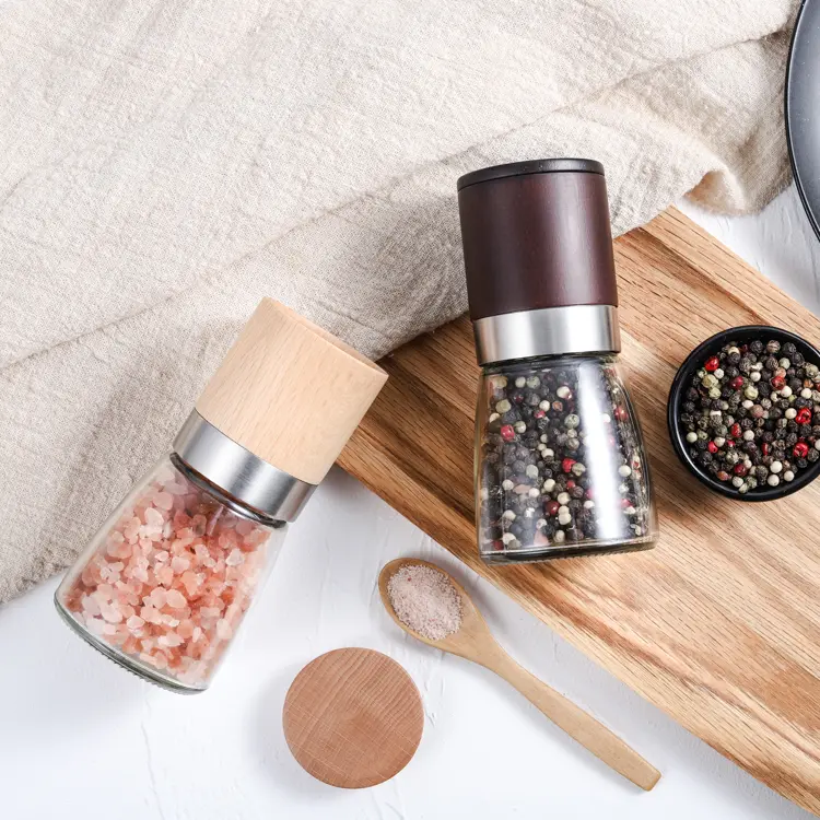 High-Quality Personalized Wood Dry Pepper Grinder with Beech Wood Cap Supplier, Product