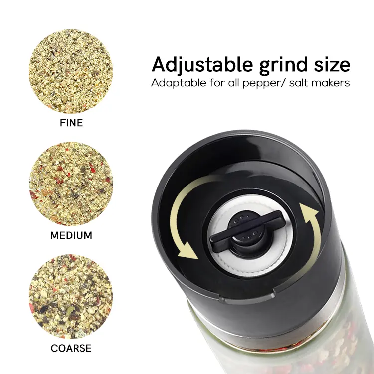ODM  Bulk Portable Pepper Grinder with Glass Jar Manufacturers, Suppliers