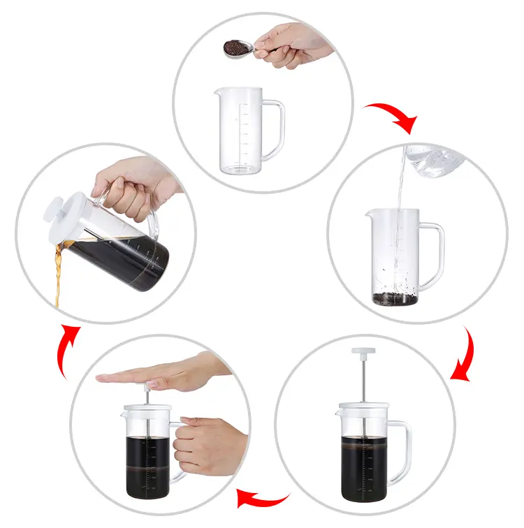 CE Certification  Bulk Sale Stylish Glass French Press  Product, Factories