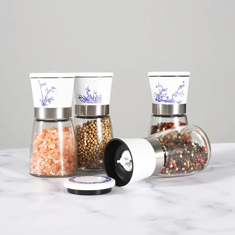 Wholesale Adjustable Spice Mill with Celadon Pattern