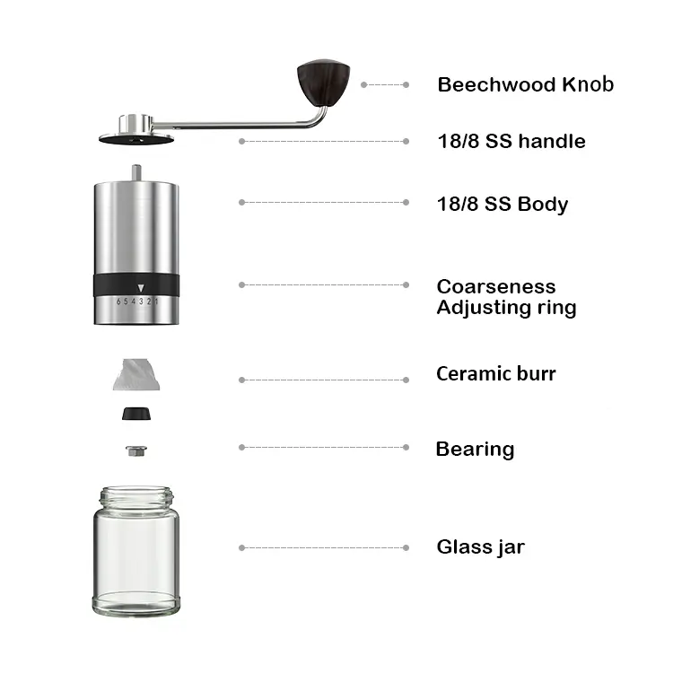 ODM Customized Hand Burr Coffee Grinder