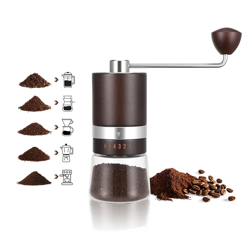 Personalised Elegant Wooden Manual Coffee Mill 4