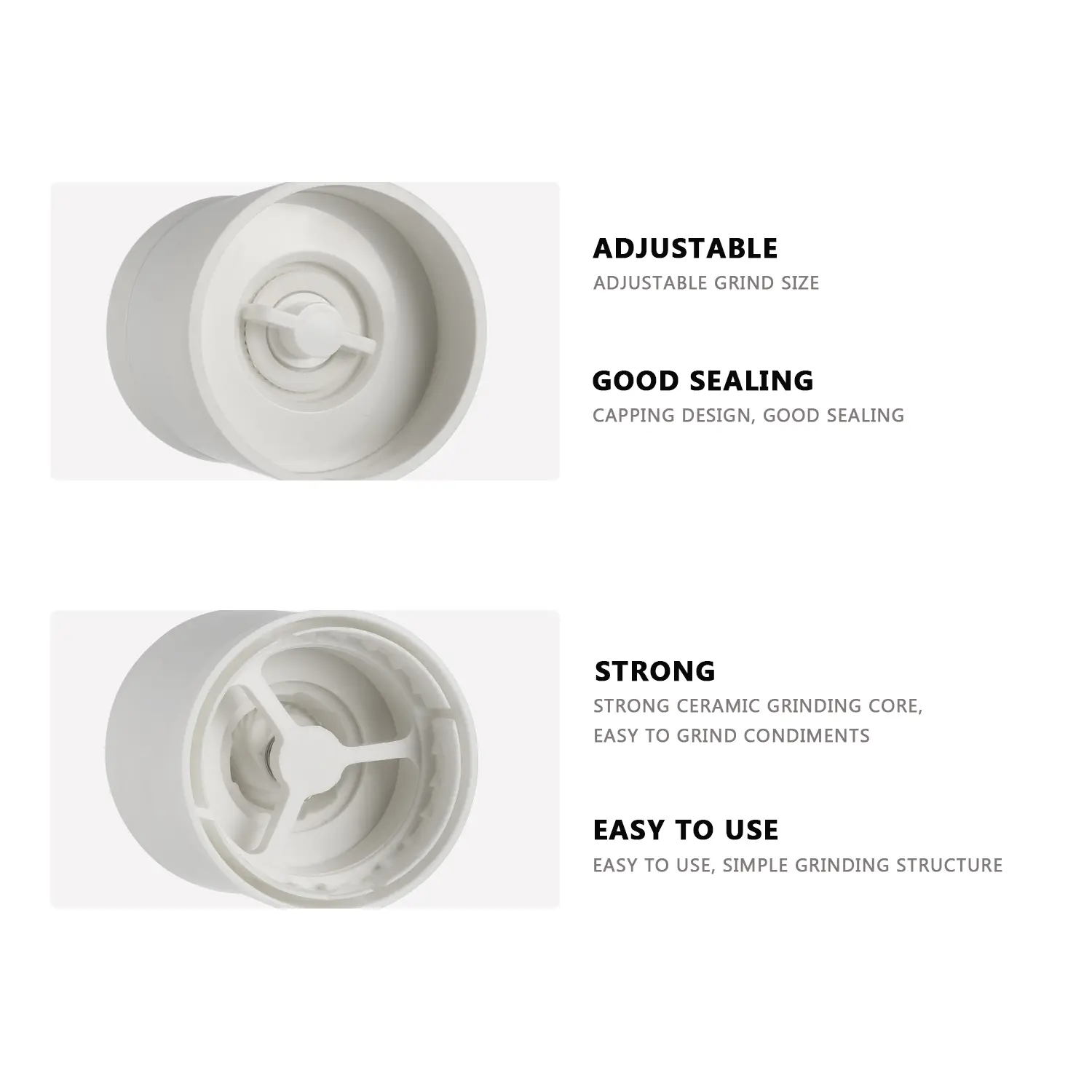 Wholesale Customized Contemporary Salt and Pepper Mills 