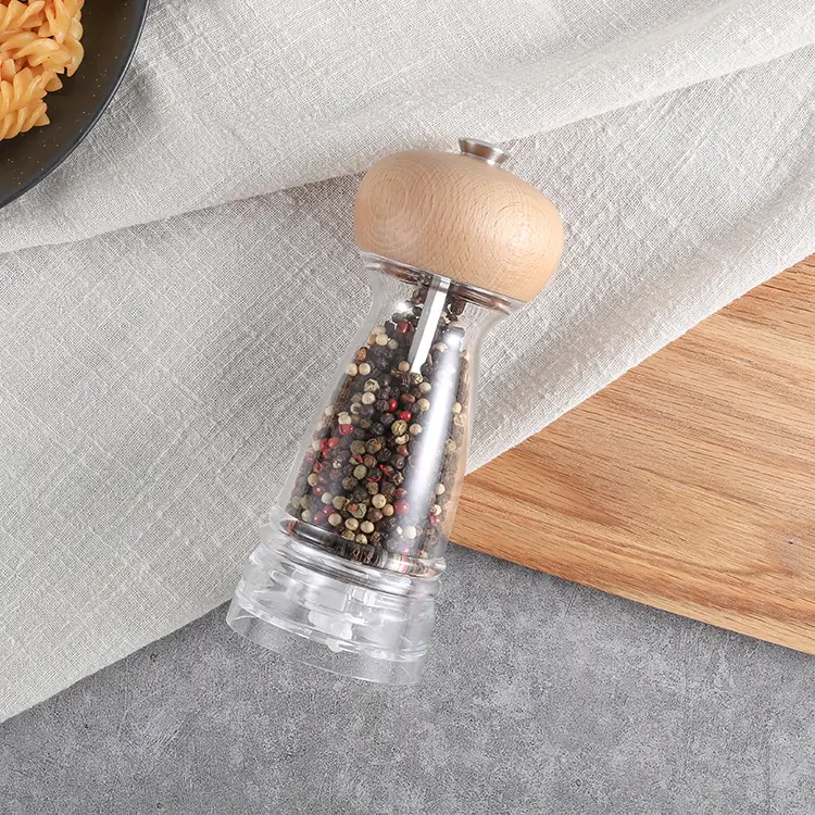 Custom Logo Pepper Mill Wooden 