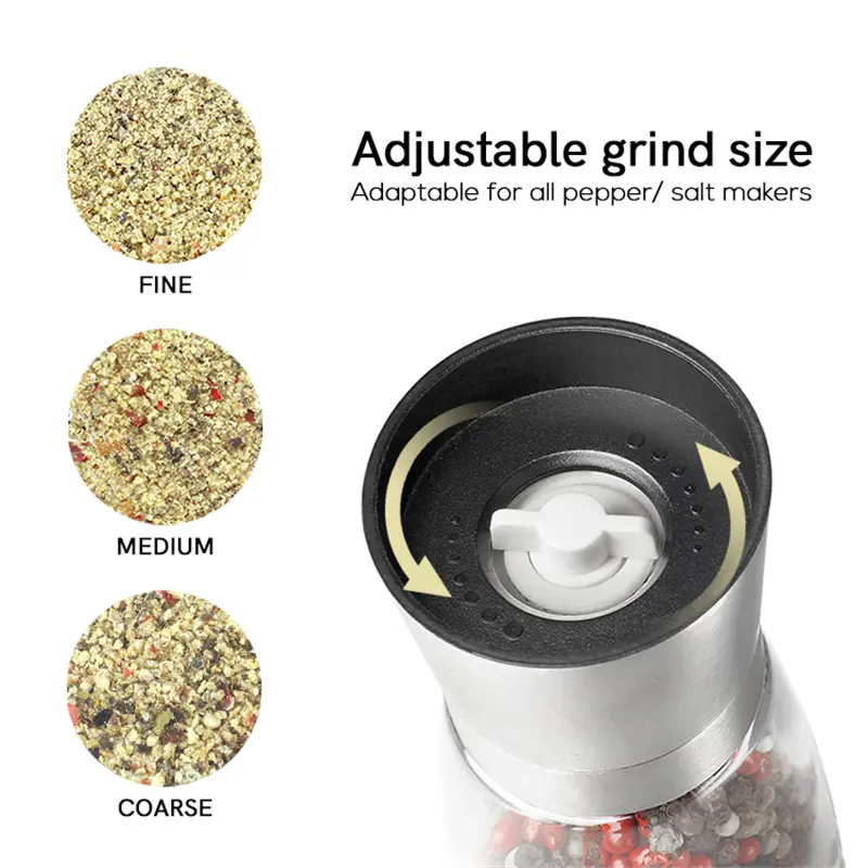 Custom  ODM 170ml Stainless Steel Manual Pepper Grinder with Ceramic Burr Supplier, Service