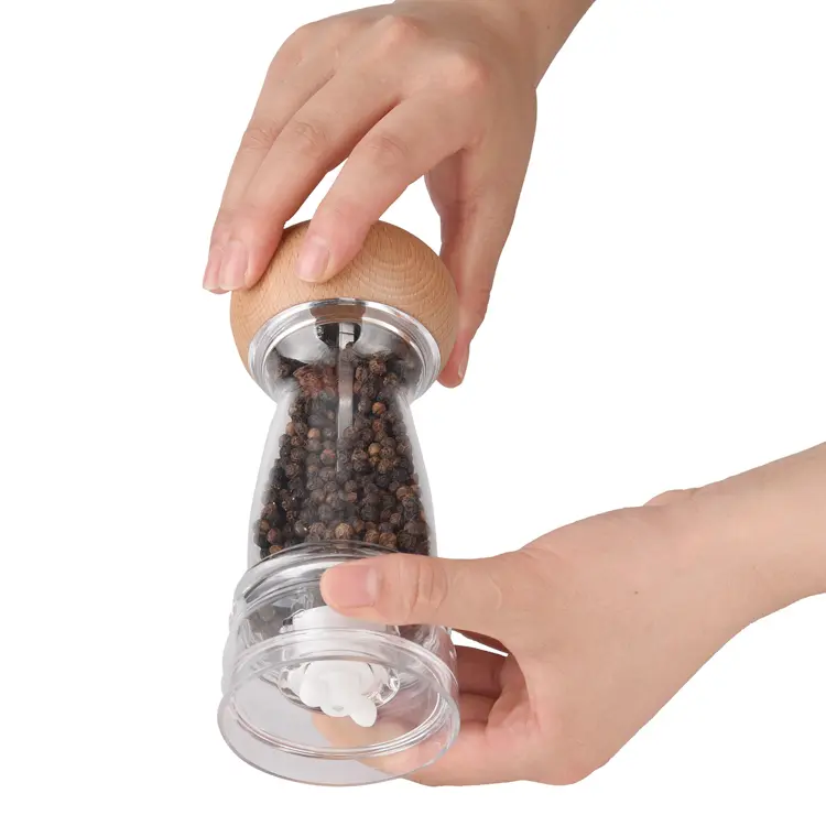 Custom Logo Pepper Mill Wooden 