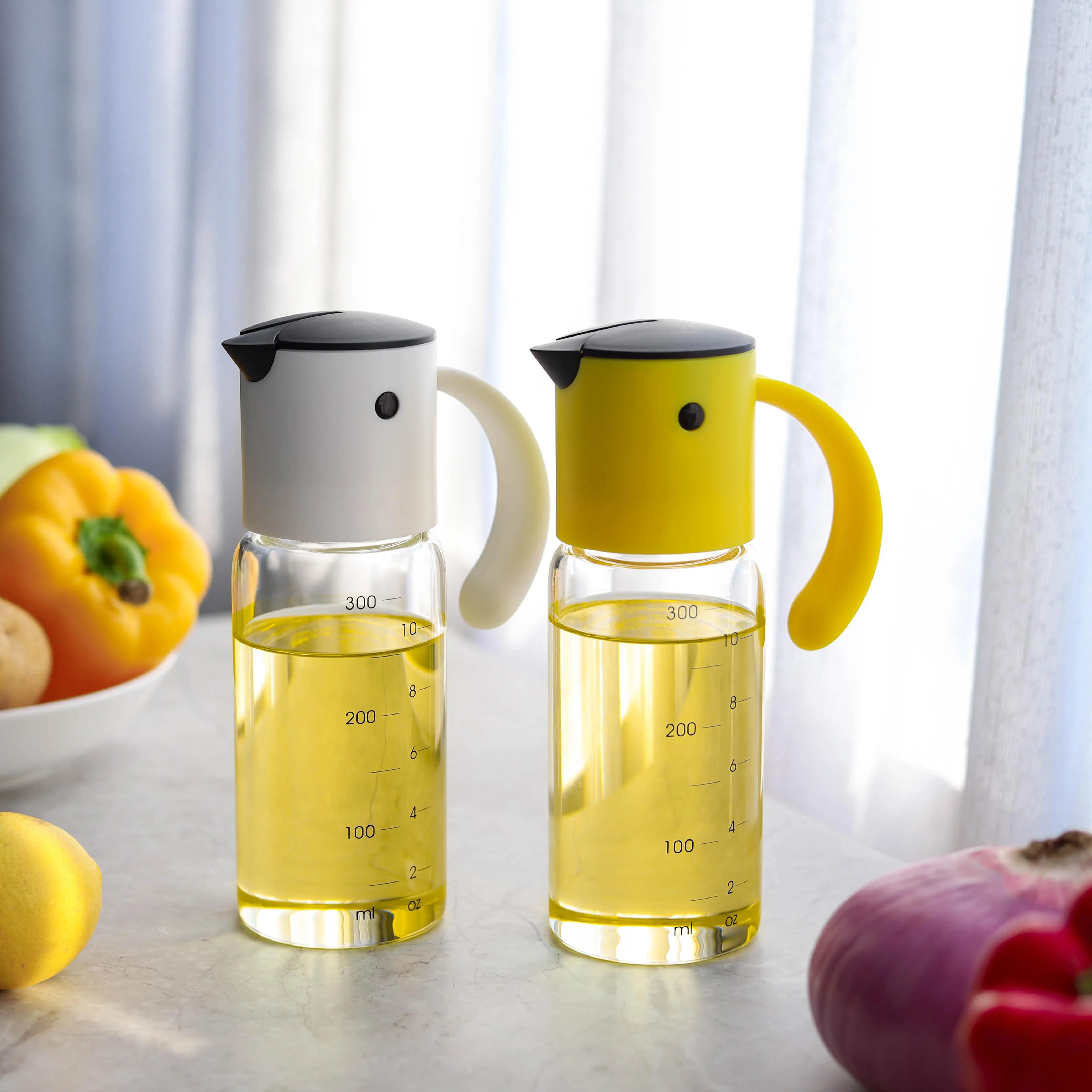 High-Quality Customized Gravity Cooking Oil Dispenser with Glass Jar Products, Exporter