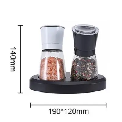 ODM Plastic Adjustable Salt and Pepper Grinder Set