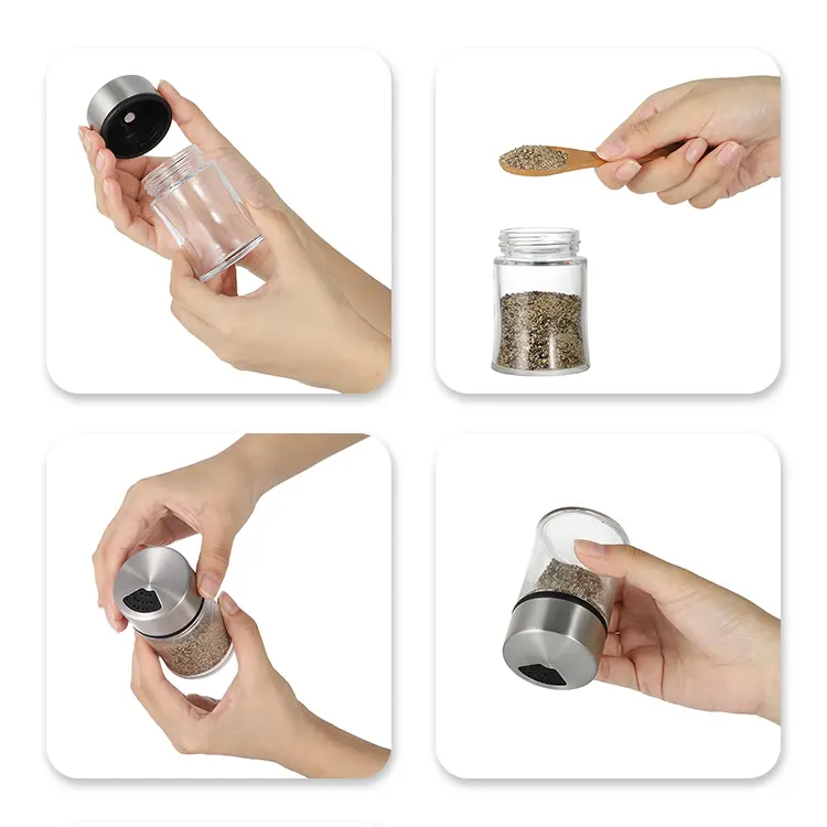 Spice Shaker Adjustable Rotating Lids