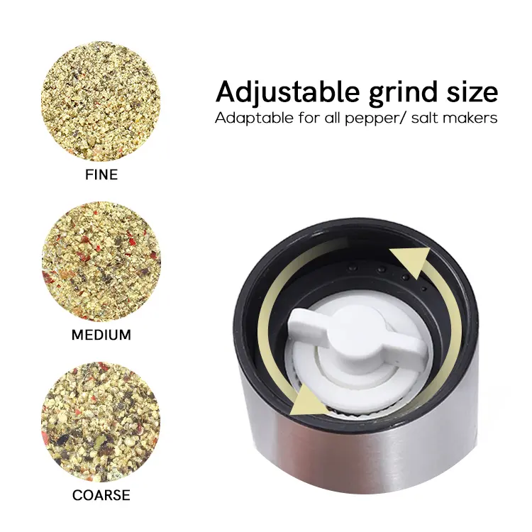 ODM Stainless Steel Pepper Grinder Set with Holder