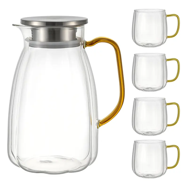 China Bulk Sale High Quality Glass Water Bottle and Mug Set Quotes, Pricelist