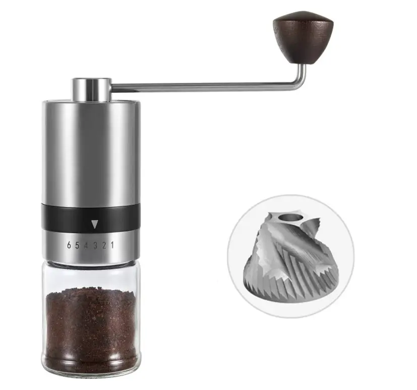 Custom Hand Coffee Grinder with Steel Core
