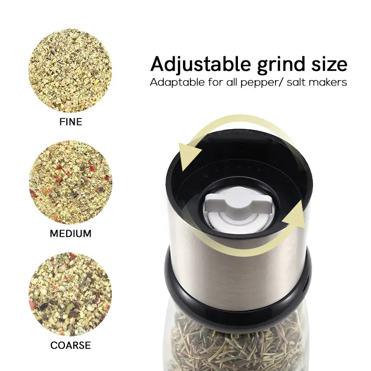 High-Quality OEM&ODM Stainless Steel Manual Salt and Pepper Grinder with Ceramic Burr  Supplier, Product